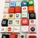 Custom logo examples on button press fidget toys