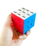 Custom logo placement example on a magic cube puzzle