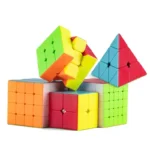 Magic cube puzzle shapes and stock color options