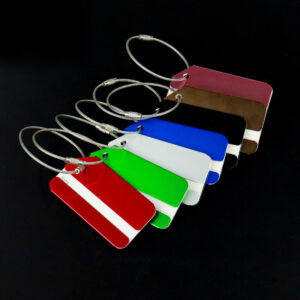 Custom logo aluminum luggage tag promotional travel gift