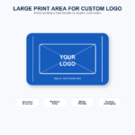 Large front print area for custom logo neoprene can cooler