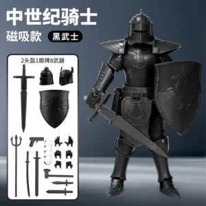 Multi-Jointed Poseable Action Figure — Black — custom logo building toys wholesale factory direct