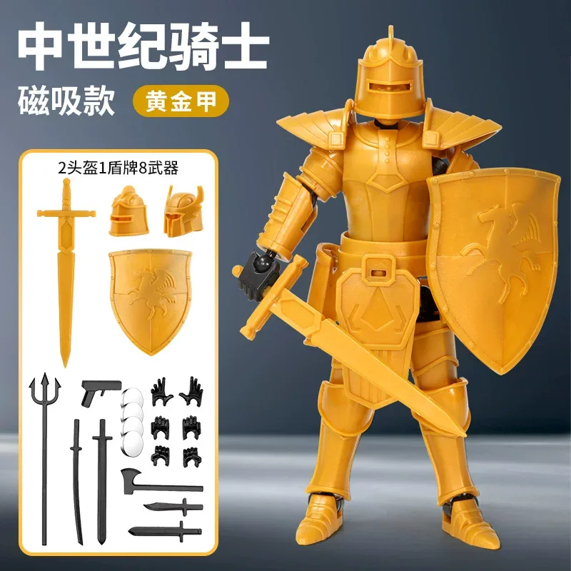 Multi-Jointed Poseable Action Figure — Gold — custom logo building toys wholesale factory direct