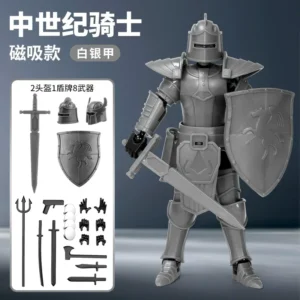 Multi-Jointed Poseable Action Figure — Silver — custom logo building toys wholesale factory direct