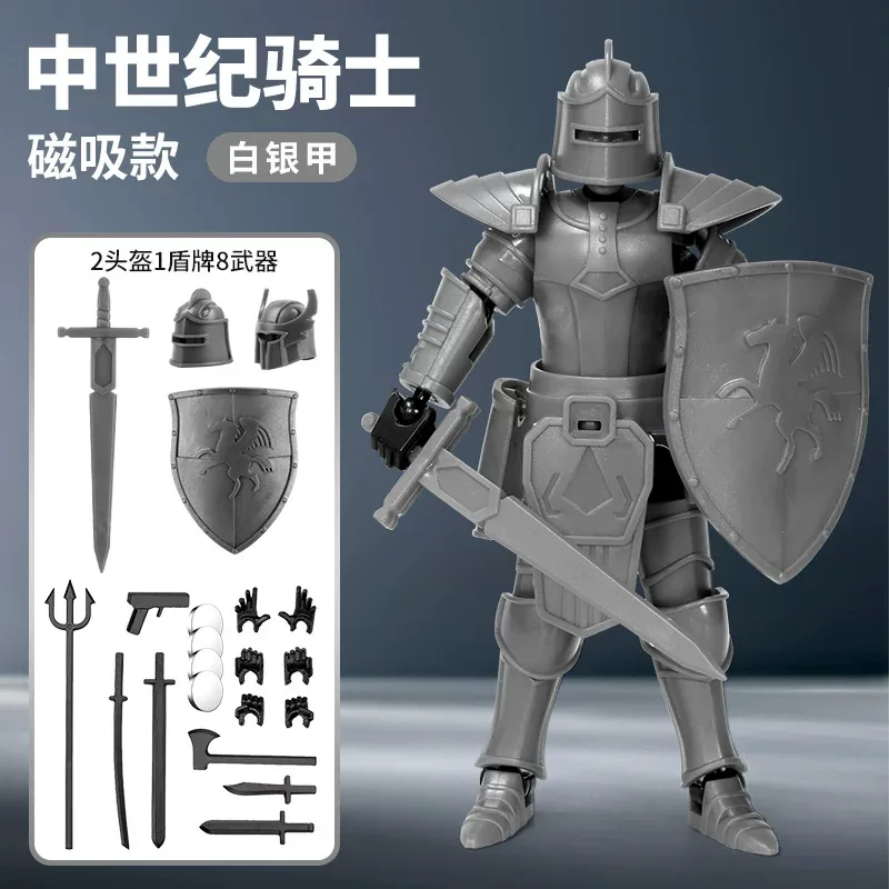 Multi-Jointed Poseable Action Figure — Silver — custom logo building toys wholesale factory direct