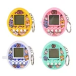 Virtual pet game keychains in assorted stock colors