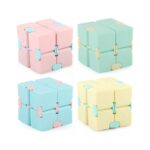 Infinity fidget cube in four pastel colors