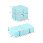Infinity fidget cube folded and unfolded dimensions