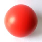 Red custom PU stress ball variant
