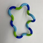 Light blue dark blue and green custom twist fidget snake variant