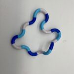 Light blue dark blue and white custom twist fidget snake variant
