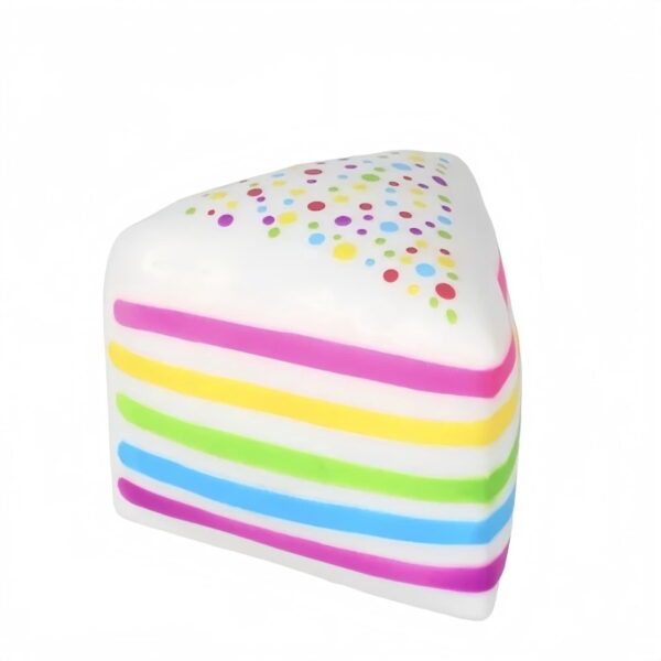 Rainbow Cake Slice Squishy – Wholesale Dessert Toy