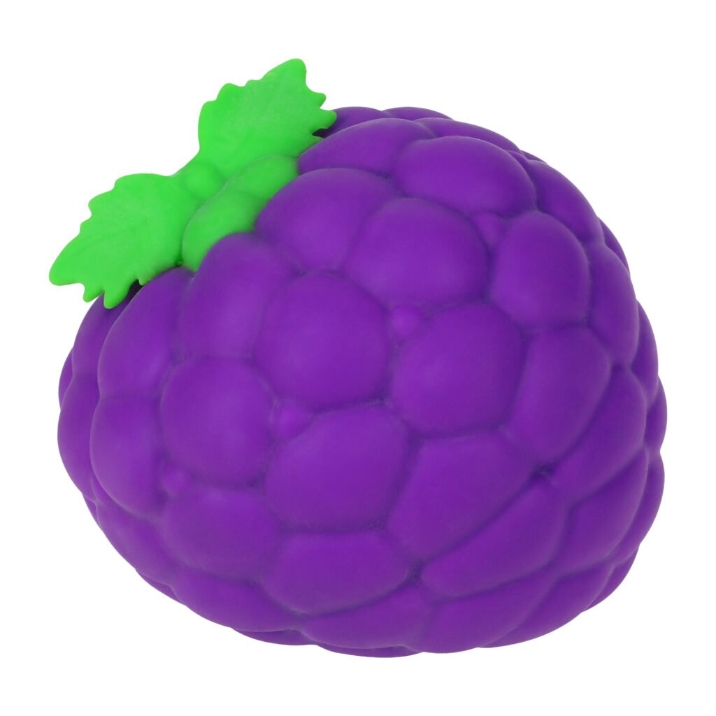 Purple grape cluster squishy toy for wholesale fruit sourcing