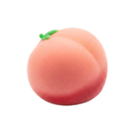 Peach fruit squishy toy for wholesale sourcing