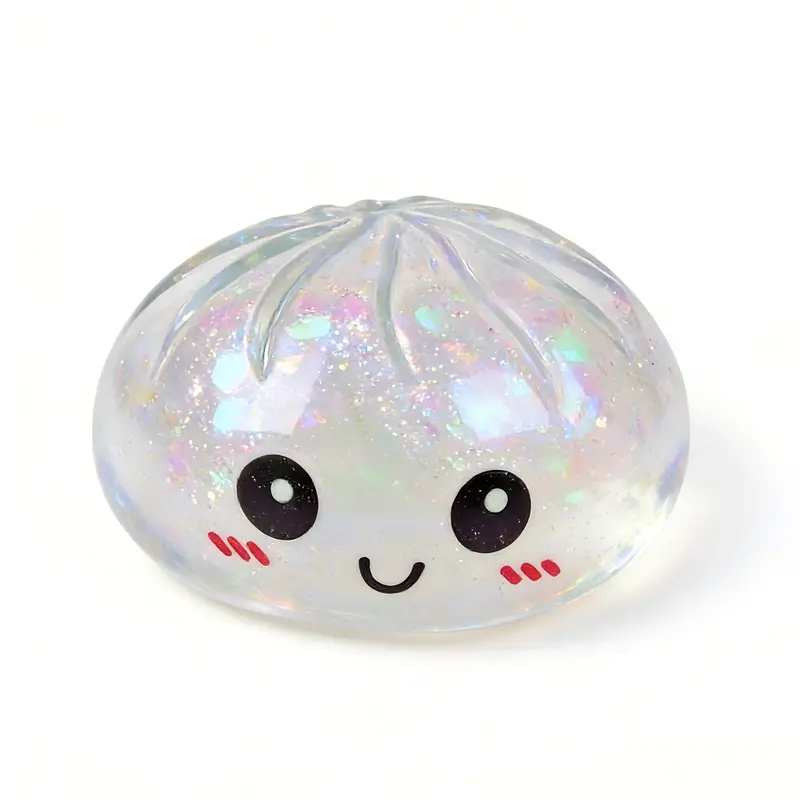 Glitter dumpling squishy toy for wholesale collectible sourcing