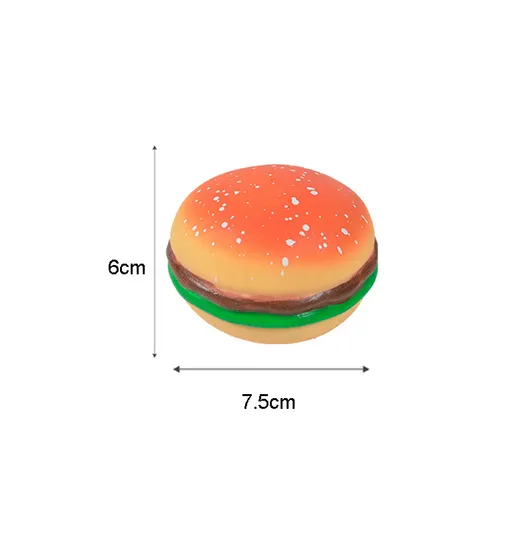 Hamburger squishy toy for wholesale food sensory sourcing