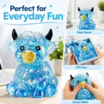 Highland cow squishy toy for stress relief gift and sensory retail programs