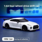 1:64 mini RC drift car detailed white body view