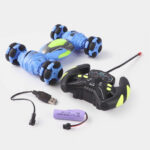 Double-sided 360 RC stunt car with remote controller rechargeable battery and USB cable
