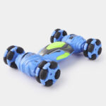 Double-sided 360 RC stunt car side and wheel detail view